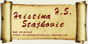 Hristina Stajković vizit kartica